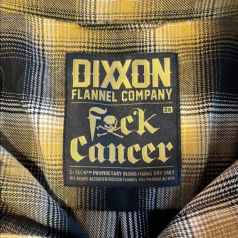 DIXXON Yellow and Black Plaid Men's Shirt